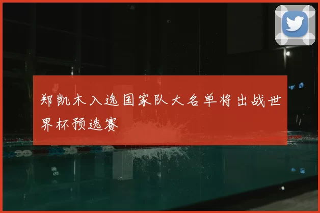 郑凯木入选国家队大名单将出战世界杯预选赛